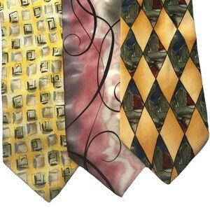 J Garcia 100% Silk Limited Edition Collector's Neckties Ties Lot of 3